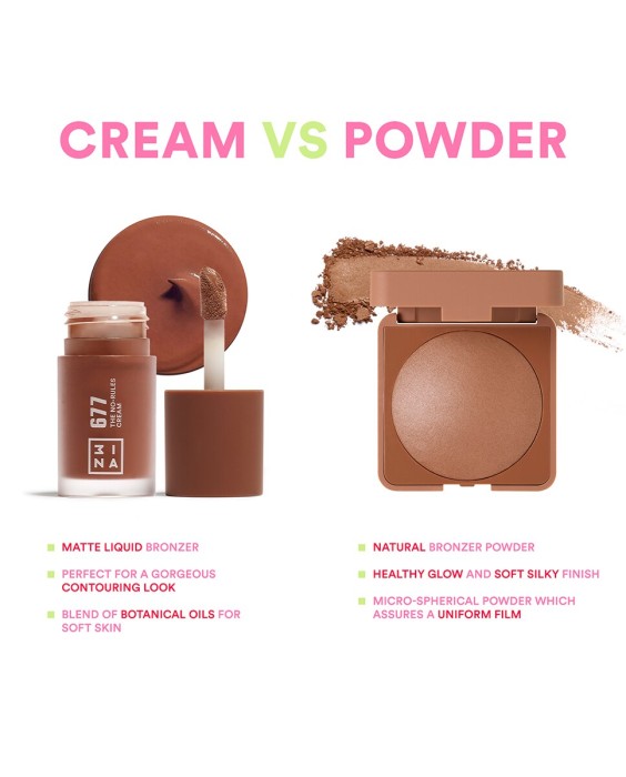 Crema de color líquida, mate y multiusos para ojos labios y mejillas The No-Rules Cream 3INA