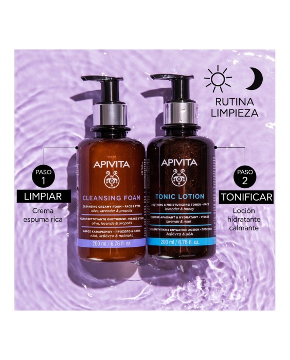 Leche limpiadora 3 en 1 facial y ojos con camomila y miel 200 ml Apivita
