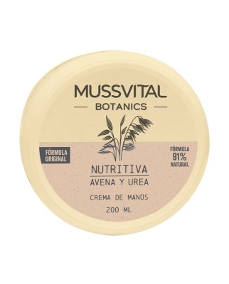 Crema Manos Avena y Urea 200 ml Mussvital Botanics