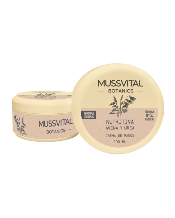 Crema Manos Avena y Urea 200 ml Mussvital Botanics