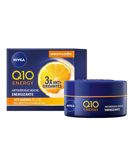 Crema De Noche Q10 Energy Antiarrugas Con Vitamina C 50 ml Nivea