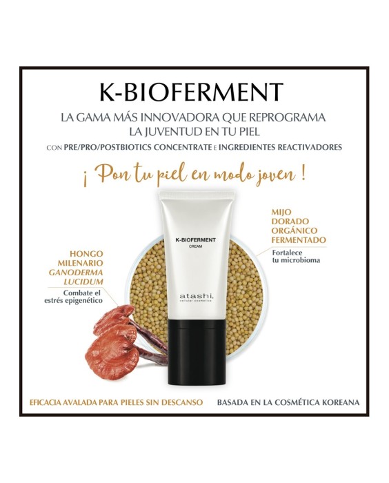 Crema Día Hidratante Pretratamiento Antiedad K-Bioferment Teraphy 50 ml Atashi