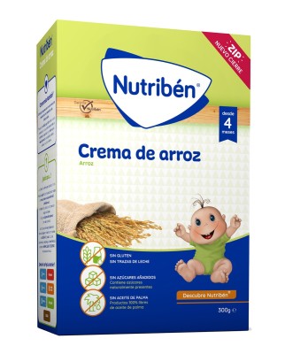 Papilla instantánea de crema de arroz Nutriben