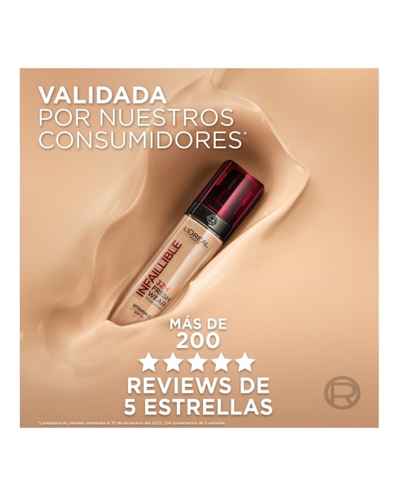 Base de Maquillaje Infaillible 32H Freshwear 30 ml L'Oréal Paris