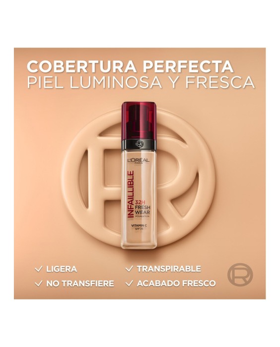 Base de Maquillaje Infaillible 32H Freshwear 30 ml L'Oréal Paris