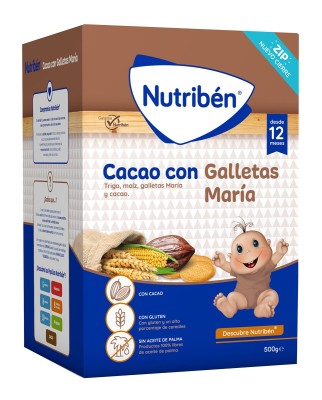 Papilla instantánea de cacao con galleta María Nutribén