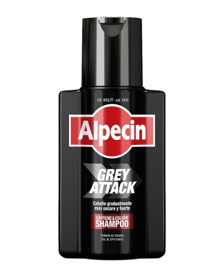 Champú Anticaída y Anticanas Grey Attack Coffein &amp; Color 200 ml Alpecin
