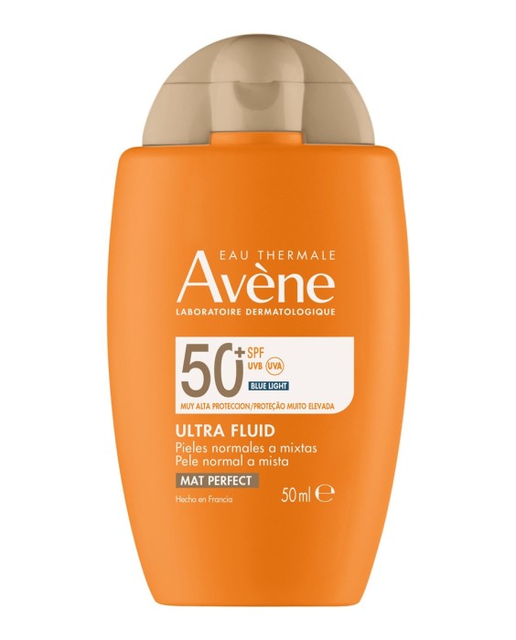 Crema solar facial Avène Solar Mat Perfect Con Color SPF50+, 50 ml Avène