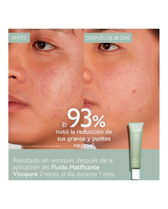 Fluido Matificante Hidratante Vinopure 40 ml Caudalie