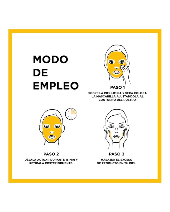 Mascarilla hidratante e iluminadora Vitamina C Skin Active Garnier