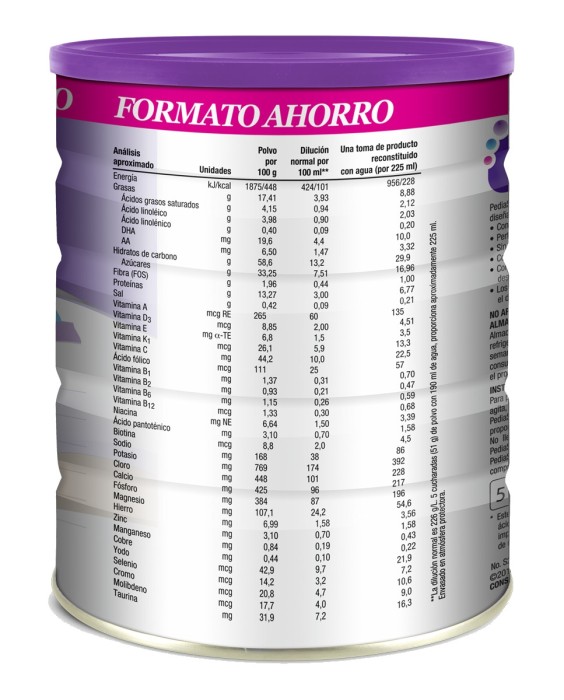 Complemento alimenticio para Niños Sabor Chocolate con Proteínas, Vitaminas y Minerales 850 g PediaSure