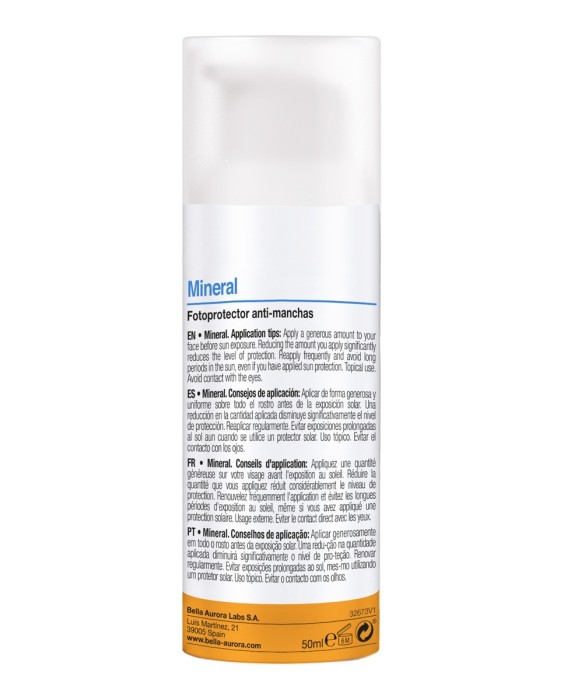 Fotoprotector mineral anti-manchas Bella Aurora