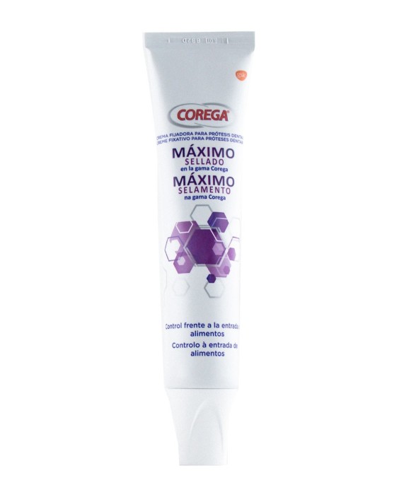 Crema Fijadora para dentaduras postizas Máximo Sellado 70 g Corega