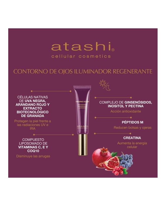 Contorno de ojos iluminador Antioxidante Longévité Atashi