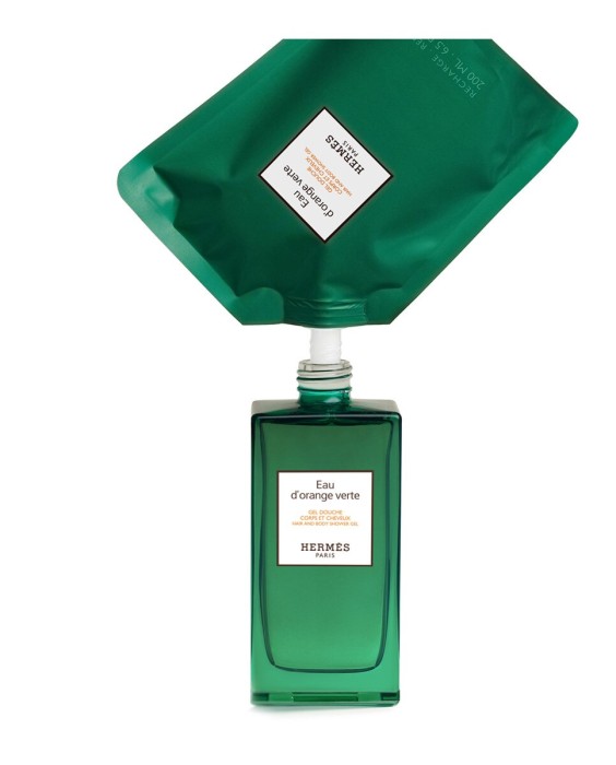 Hermès Eau d'Orange Verte 200мл гель для душа для тела и волос, рефилл