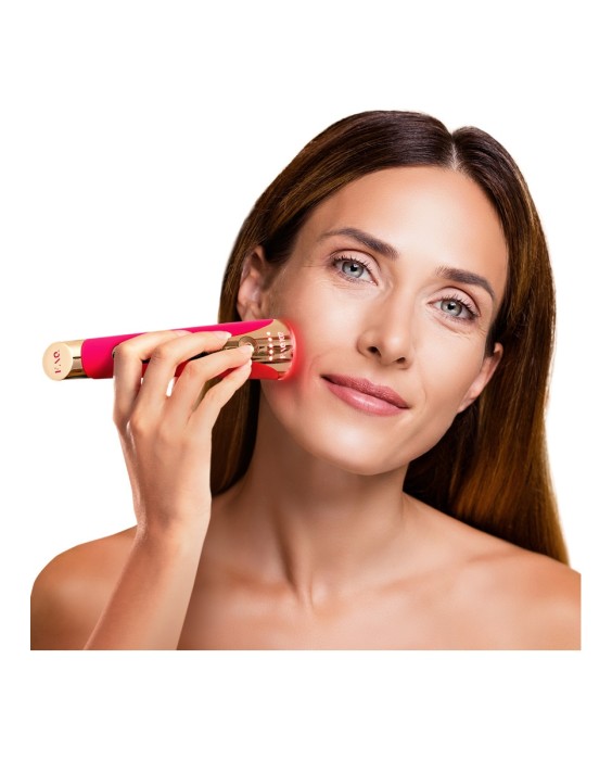 FAQ™ 102 Dispositivo profesional de rejuvenecimiento facial con radiofrecuencia, electroestimulación muscular y terapia de luz LED Pink Ruby