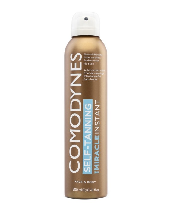 Spray Autobronceador con efecto maquillaje Miracle Instant Tanning 200 ml Comodynes
