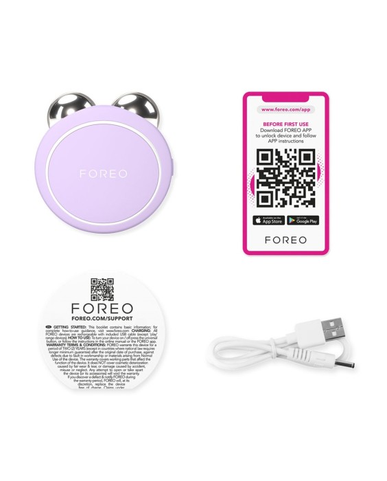 BEAR™ 2 Go Dispositivo de viaje de rejuvenecimiento facial Lavender FOREO