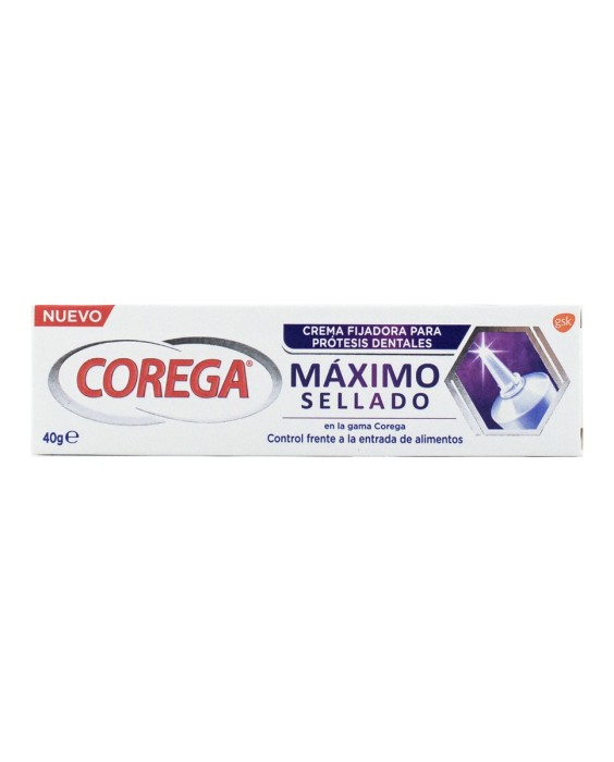 Crema Fijadora para dentaduras postizas Máximo Sellado 40 g Corega