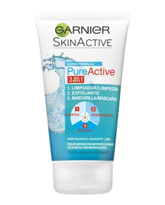 Gel limpiador 3 en 1 Skin Active Garnier