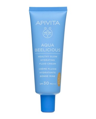 Crema iluminadora hidratante con color Aqua Beelicious Healthy Glow SPF30 Apivita