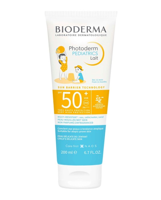 Leche solar para niños Photoderm Pediatrics Lait SPF50+ 200 ml Bioderma