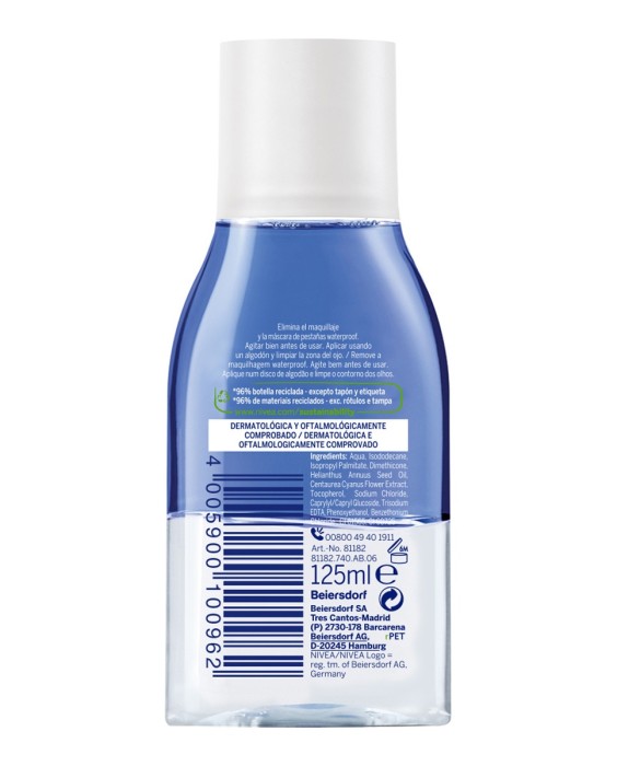 Desmaquillador De Ojos Doble Acción 125 ml Nivea