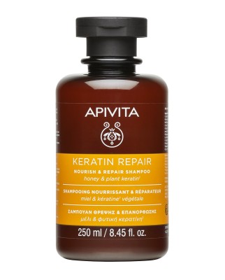Champú Keratin Repair Nutritivo &amp; Reparador con Miel y Queratina Vegetal Apivita