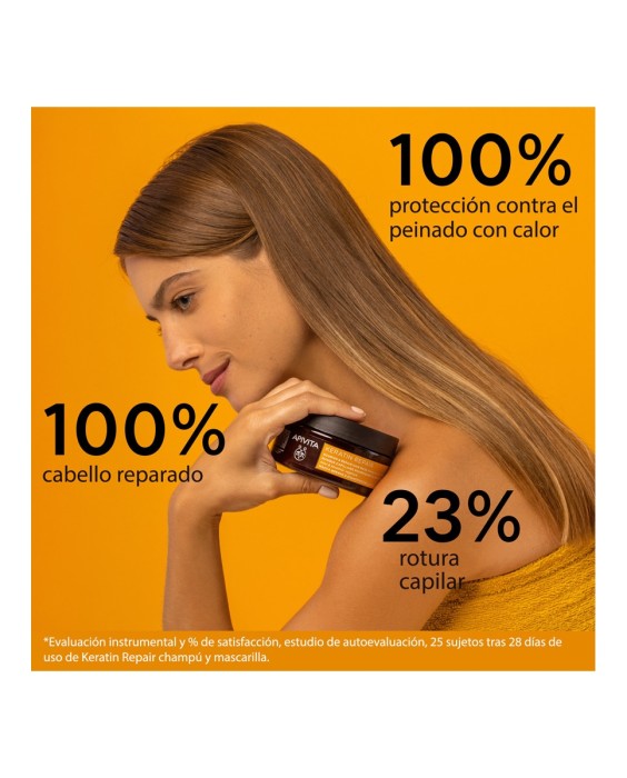 Mascarilla Capilar Keratin Repair Nutritiva & Reparadora con Miel y Queratina Vegetal Apivita