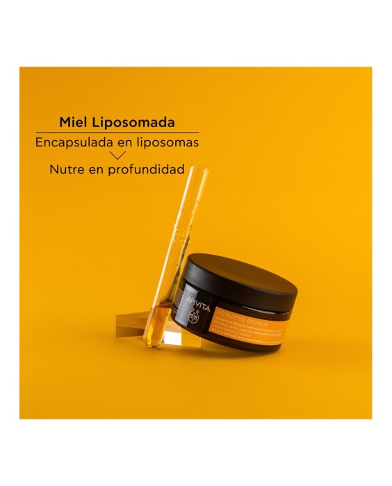 Mascarilla Capilar Keratin Repair Nutritiva & Reparadora con Miel y Queratina Vegetal Apivita