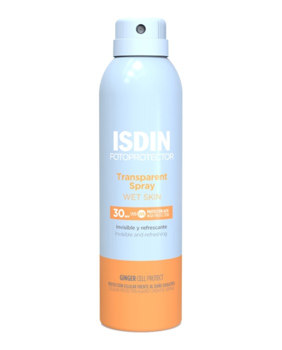 Isdin Transparent Spray Wet Skin SPF30 Солнцезащитный спрей