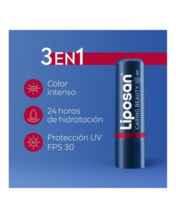 Bálsamo 3 En 1 Labios Y Mejillas Caring Beauty  Intenso Spf30 4,8 Gr Liposan