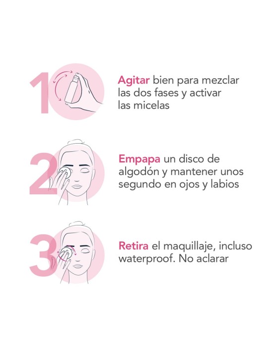 Desmaquillante bifásico micelar para ojos Sensibio H2O eye 125 ml Bioderma