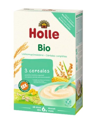 Bio Papilla integral de 3 cereales 250 g Holle