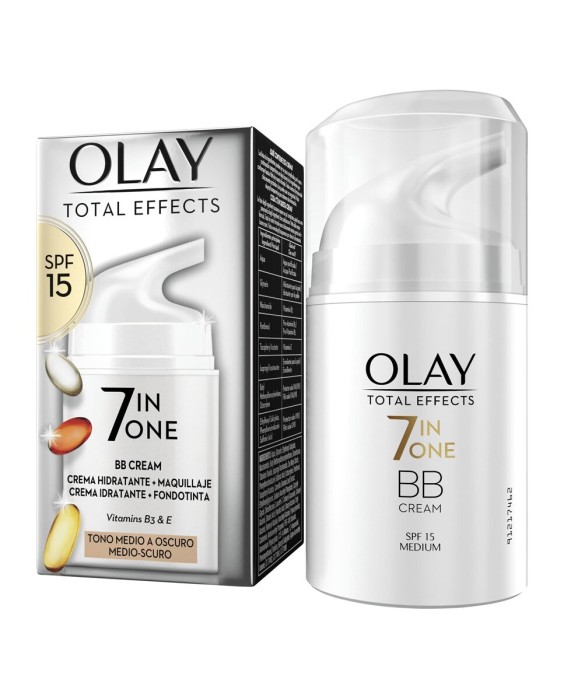 BB Cream antiedad Total Effects 7 en 1 SPF 15 tono medio a oscuro Olay