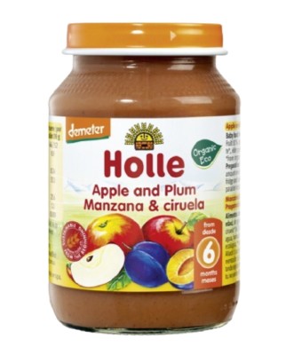 Tarrito manzana y ciruela 190 g Holle