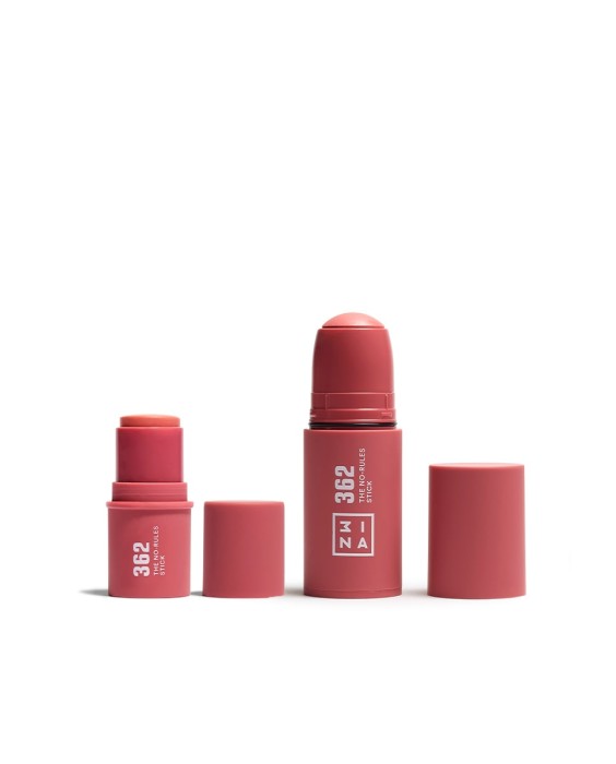 Barra multiusos 3 en 1: labios mejillas ojos The NoRules Stick MINI tamaño viaje 3,5g 3INA