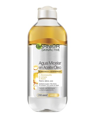 Agua micelar bifásica con Aceite de Argán 400 ml Garnier