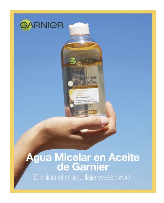Agua micelar bifásica con Aceite de Argán 400 ml Garnier