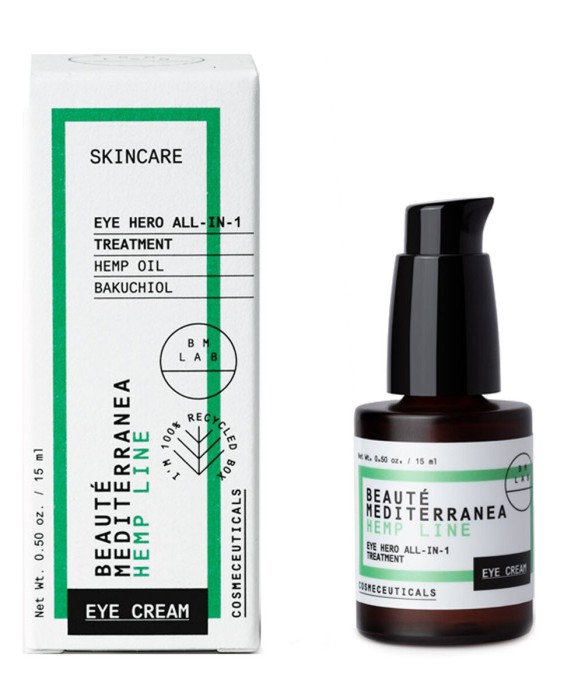 Contorno De Ojos Eye Hero All-In-One Treatment Con Bakuchiol Y Niacinamida Vegana 94% De Ingredientes Naturales 15 ml Beauté Mediterranea