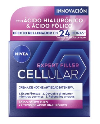 Crema De Noche Hyaluron Cellular Filler Antiedad Y Firmeza 50 ml Nivea