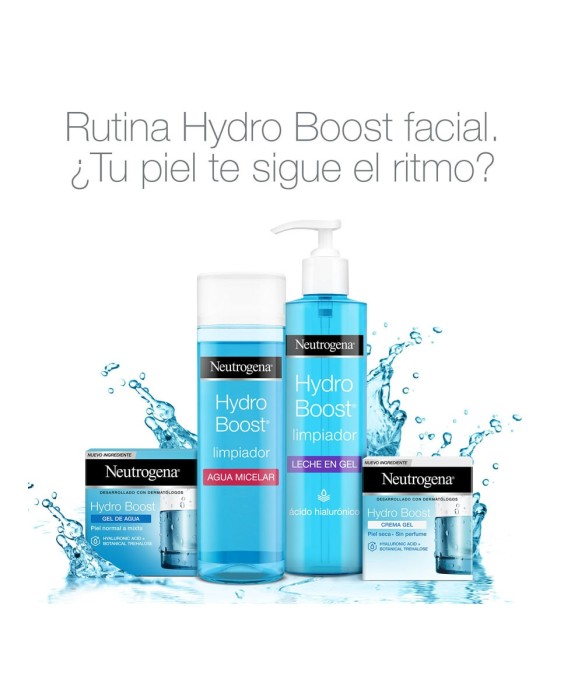 Gel de Agua Limpiador Facial  Hydro Boost con Ácido Hialurónico para Pieles sensibles 200 ml Neutrogena