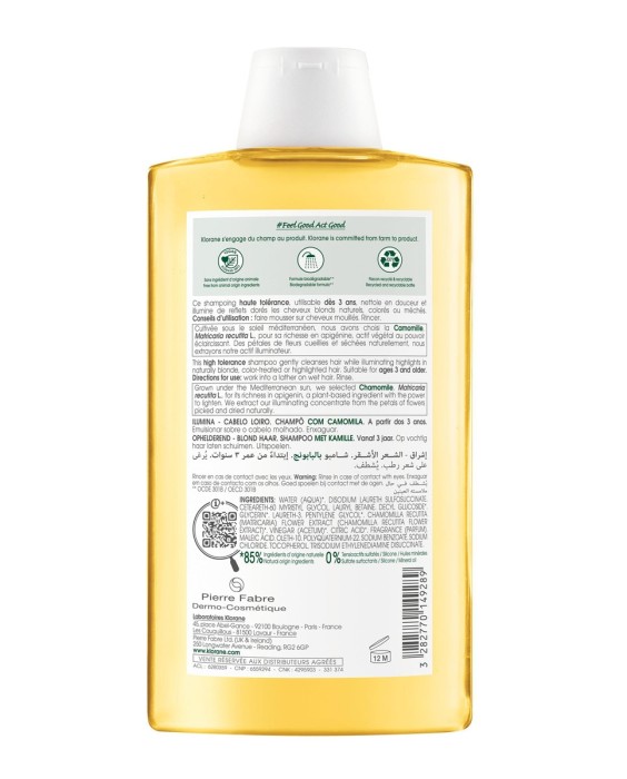Champú Camomila 400 ml Klorane