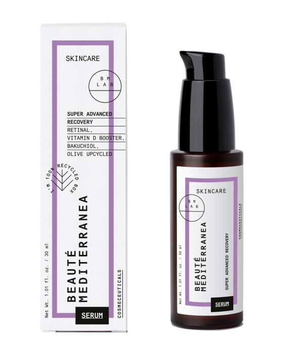 Serum Reparador Antiedad Super Advance Recovery Vegano 99% De Ingredientes Naturales 30 ml Beauté Mediterranea