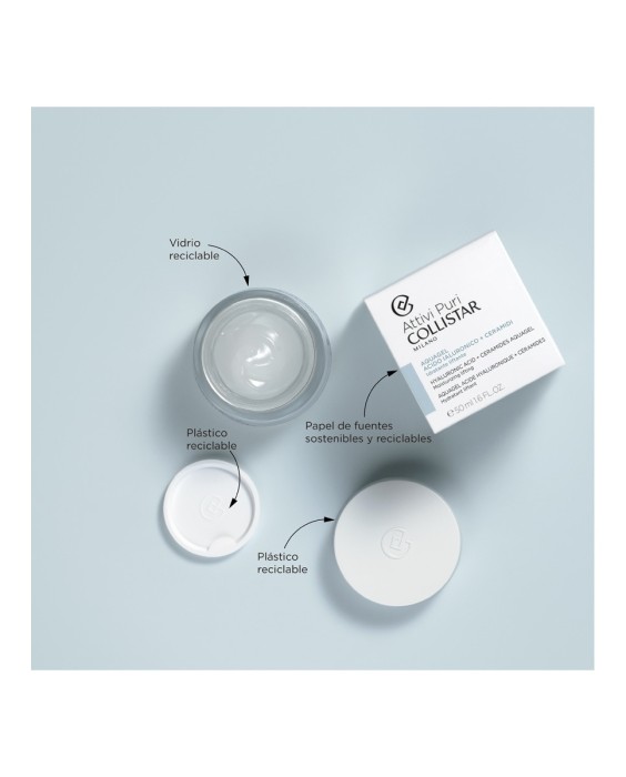 Crema Aquagel Ácido Hialurónico + Ceramidas Attivi Puri 50 ml Collistar