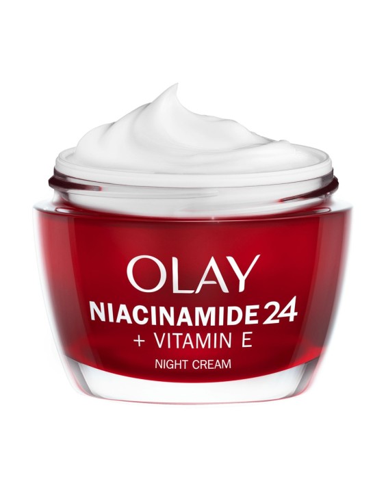Crema Hidratante de Noche Revitalizadora Sin Perfume Olay Niacinamida 24 + Vitamina E 50 ml Olay