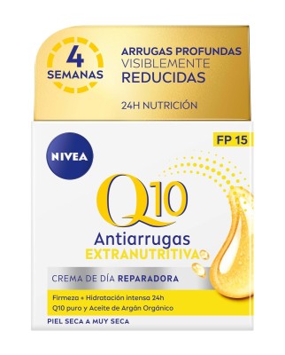 Crema De Día Q10 Power Fp 15 Extra Nutritiva Antiarrugas 50 ml Nivea