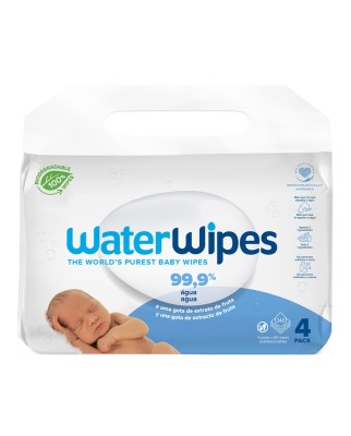 Pack 4 x 60 Toallitas para bebé WaterWipes