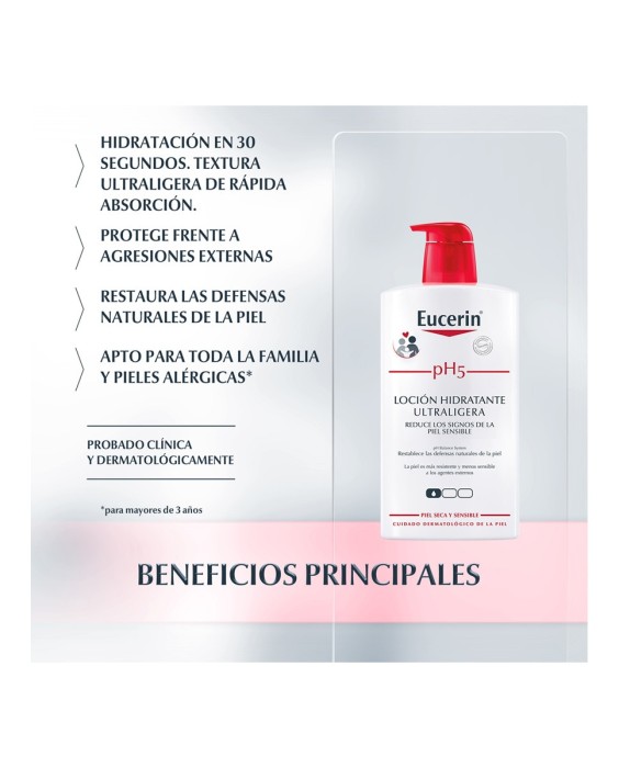 Locion Hidratante Ultraligera PH5 1000 ml Eucerin