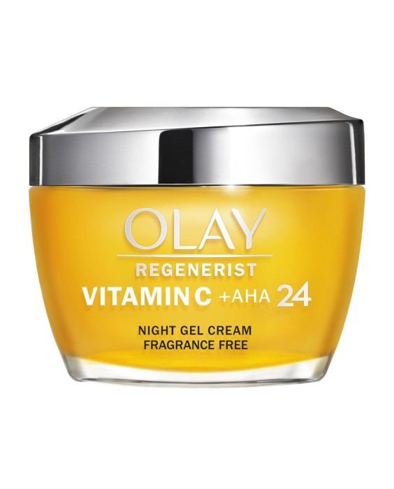 Gel Crema de Noche Para Un Tono Radiante Y Uniforme Olay Vitamin C + AHA 24, 50 ml Olay